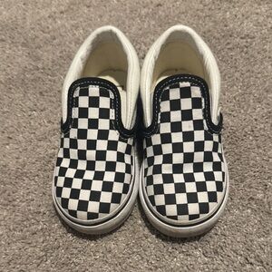 Vans Kids Black and White Checkered Sneakers